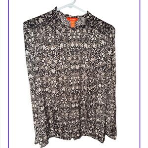 Joe Fresh Floral Pintuck Blouse | Size L